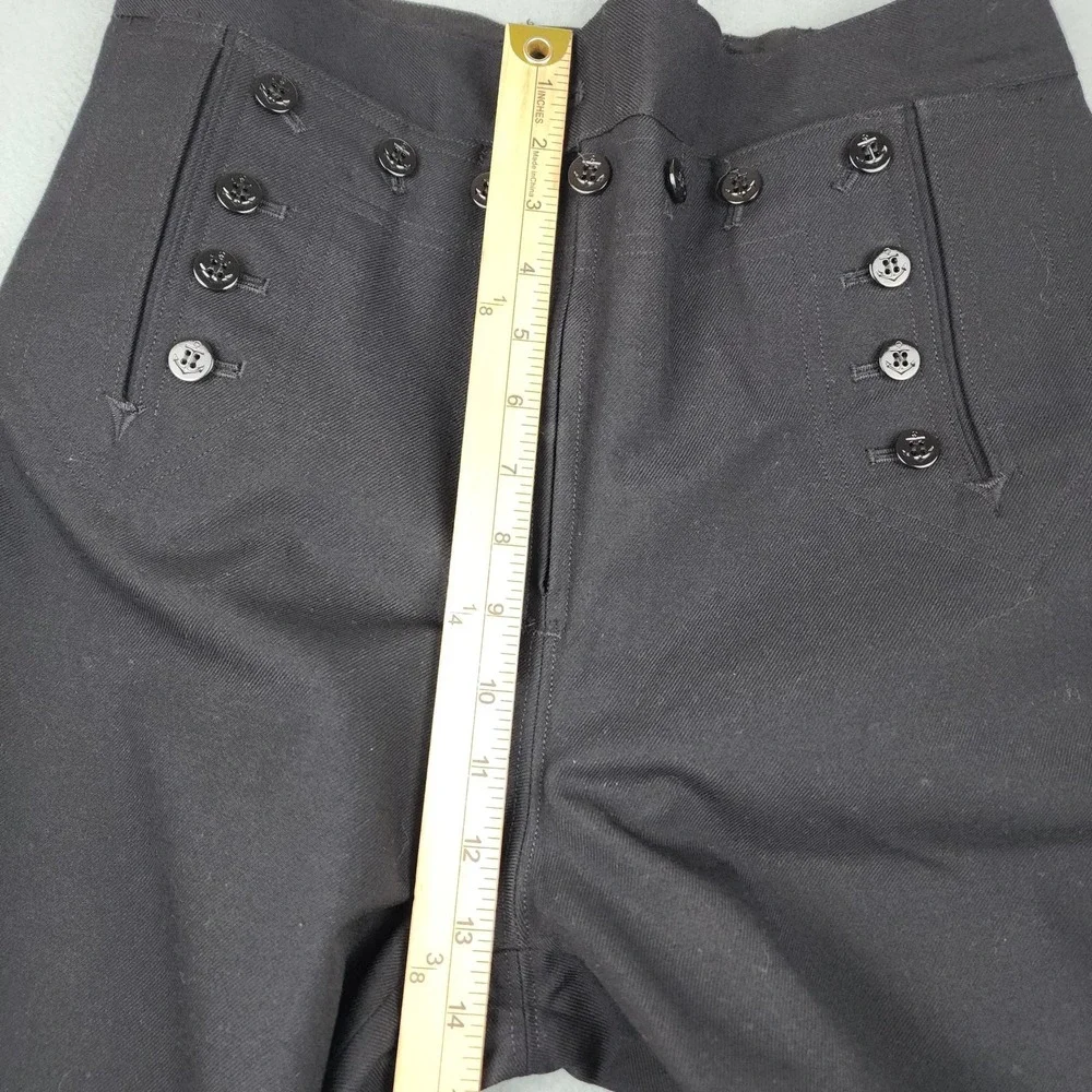 US Navy Sailer Cracker Jack Pants Mens 32R Dress Uniform Wide Leg 13 Button